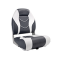 TM High Back Folding Boat Chair White/Charcoal Gray