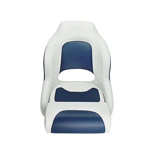 TM Sport flip up captain's chair white/blue