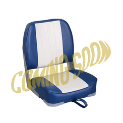 Low Back Boat Seat White/Navy Blue
