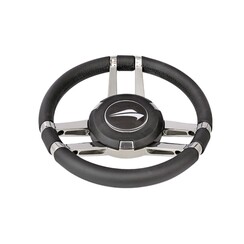 Steering wheel Stainless Steel 316 Black 35cm heavy casted