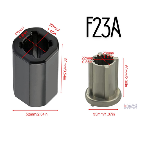 Polaflex Hub Kit A for Yamaha D/E GROUP - 75-130 HP / 150-300 HP