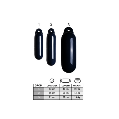 Majoni Dropfender  - Ø  21 - 62 cm hoog - Zwart