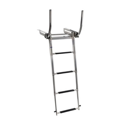 Platform ladder with 4 steps - Standing handrail