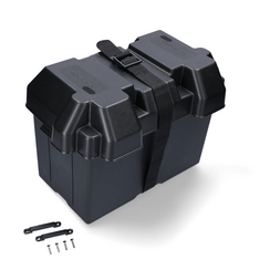 Battery box Large - Heavy Duty - With strap & screws - 39x19x23 cm