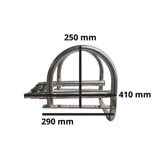 TM Telescopic stainless steel swimming ladder for boat and jetty - 3 or 4 steps