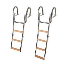Handrail swimming ladder 3 or 4 steps Teak wood