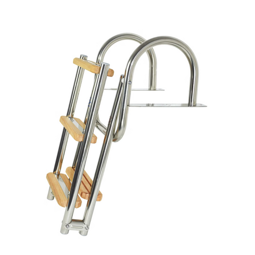 TM Handrail zwemtrap 3 + 1 treden Teakhout