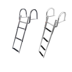 Teleskopierbare Badeleiter aus Edelstahl für Boote und Stege – 3 oder 4 Stufen