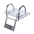 TM Telescopic stainless steel swimming ladder for boat and jetty - 3 + 1 steps