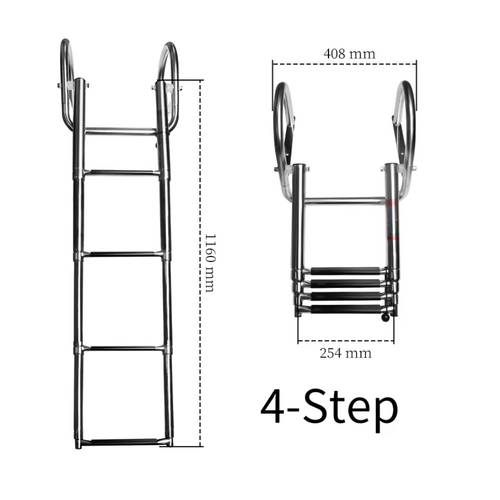 TM Telescopische zwemtrap RVS - 4 treden