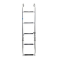 TM RVS  zwemtrap, Inklapbaar 5-tredes, breedte: 275 mm.