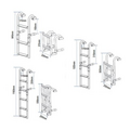 TM Stainless steel arched staircase with 4 steps - Foldable