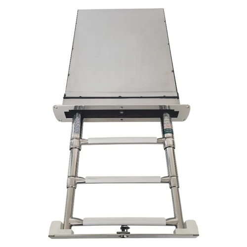RVS Telescopische boxladder - 4 treden
