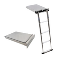 RVS Telescopische boxladder - 4 treden