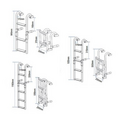 TM Stainless steel arched staircase with 3 steps - Foldable