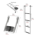 TM RVS Telescopische zwemladder - 3 of 4 treden