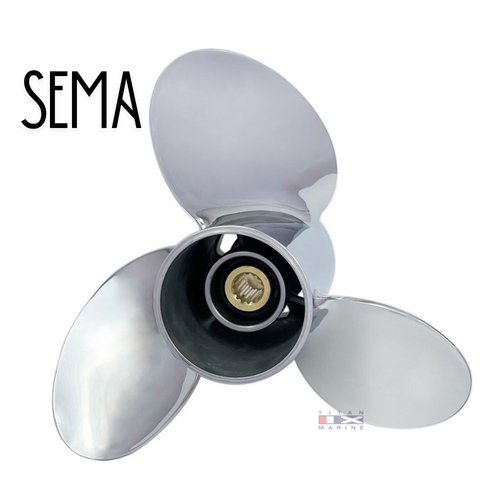 Polaris RVS Propeller voor Suzuki C 35-65 PK