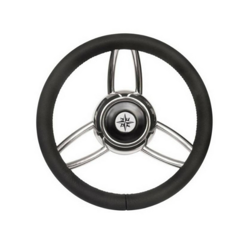 Savoretti Stuurwiel T26B/35 - Zwart/RVS - Ø  35 cm