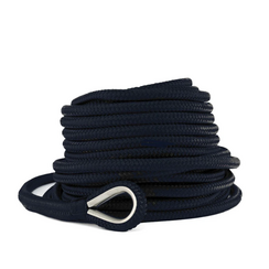 Schwarze Ankerleine mit Edelstahlöse – DB – 10 mm Øx30m