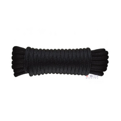 Landvast -  Dubbel gevlochten PP - 12 mm * 8 mtr.  Zwart