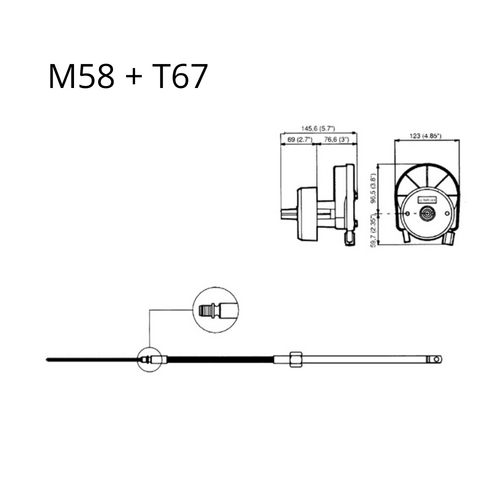 Ultraflex Steering Cable M58