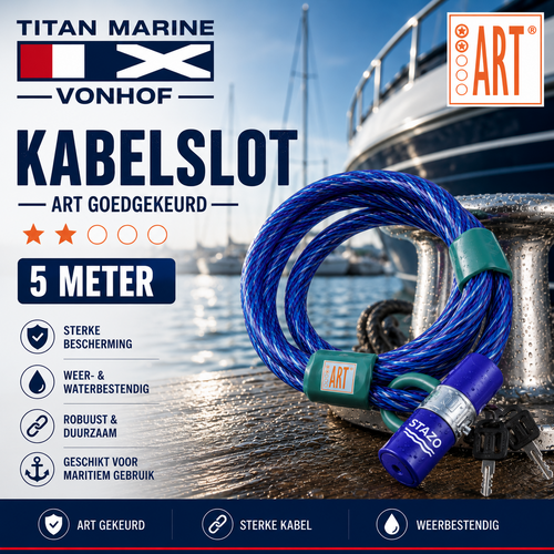 Stazo ART Bügelschloss mit Kabel – 5 m