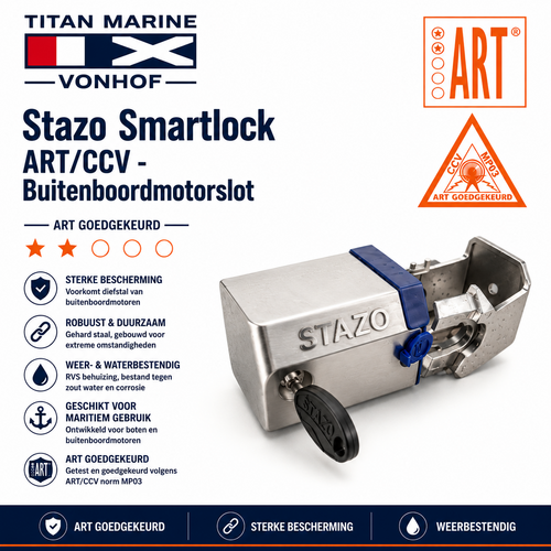 Stazo Smartlock ART/CCV - Buitenboordmotorslot