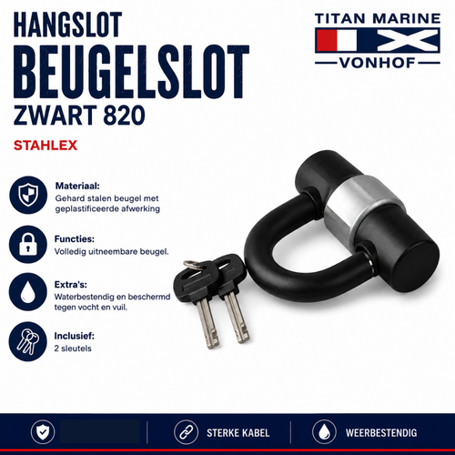 Stahlex Beugelslot - Zwart