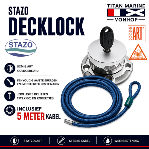 STAZO Decklock incl. 5 m. kabel - ART/CCV gekeurd
