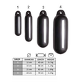 Majoni Dropfender  nr. 4 - Ø  24 - 70 cm hoog - Antraciet