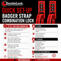 DoubleLock BADGER - Riemenverschluss