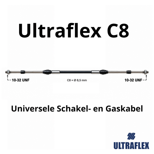 Ultraflex C8 Universele Schakel- en Gaskabel - 12 ft