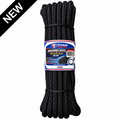 Festmacherleine – Doppelt geflochtene PO-Leine – Ø 12 mm * 8 m, Schwarz