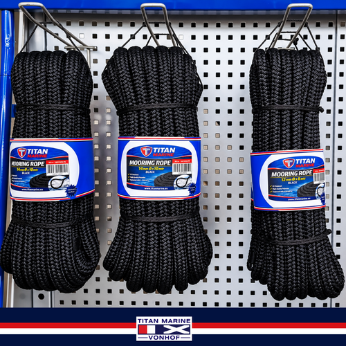 Mooring line - Double braided PO - Black