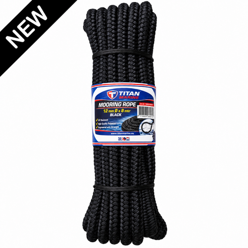 Mooring line - Double braided PO - Black