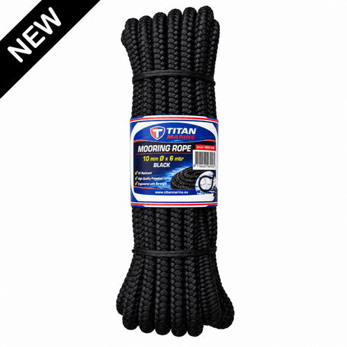 Mooring line - Double braided PO - Black