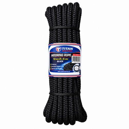 Mooring line - Double braided PO - Black