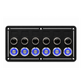 Aluminum panel horizontal 6 switches