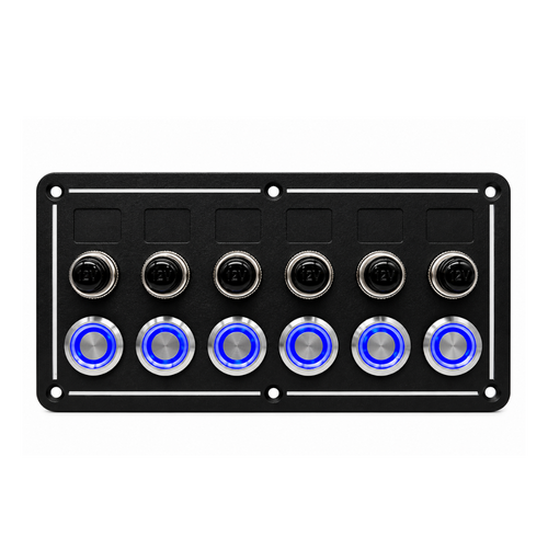 Aluminum panel horizontal 6 switches