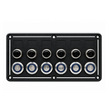 Aluminum panel horizontal 6 switches