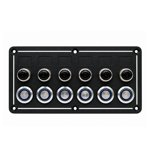 Aluminum panel horizontal 6 switches