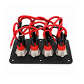 Aluminum panel horizontal 4 switches