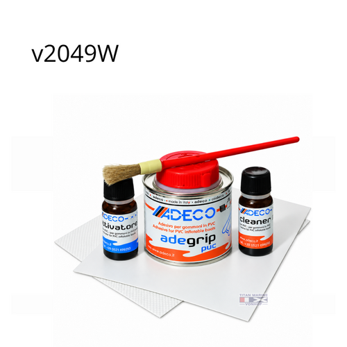ADEGRIP 2-Component PVC Adhesive Set in Blister - White