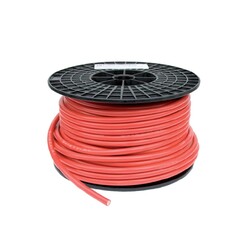 Dubbel geïsoleerde accukabel 25mm2 rood, rol 50m