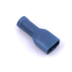 Kabelschoen vlakstekkerhuls 6,3*0.8 mm blauw 100st.