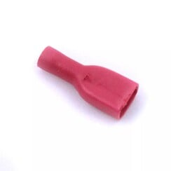 Kabelschoen vlakstekkerhuls 6,3*0.8 mm rood 100st.