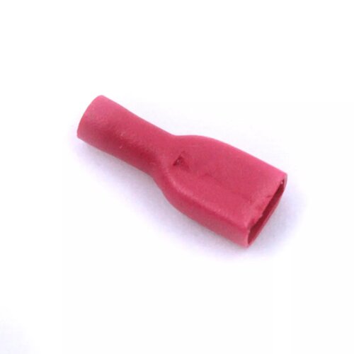 Kabelschoen vlakstekkerhuls 6,3*0.8 mm rood 100st.