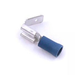 Vlakstekkerhuls + tab 6.3*0.8 mm blauw 100 st.