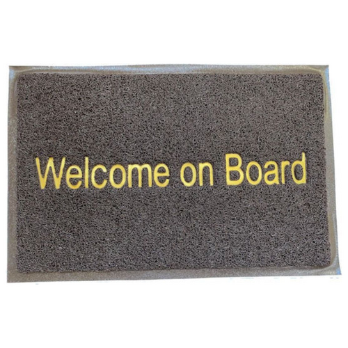 Welcome on Board Mat - Grey