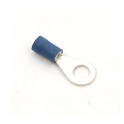 Ringkabelschoen 6.4 mm blauw 100st.